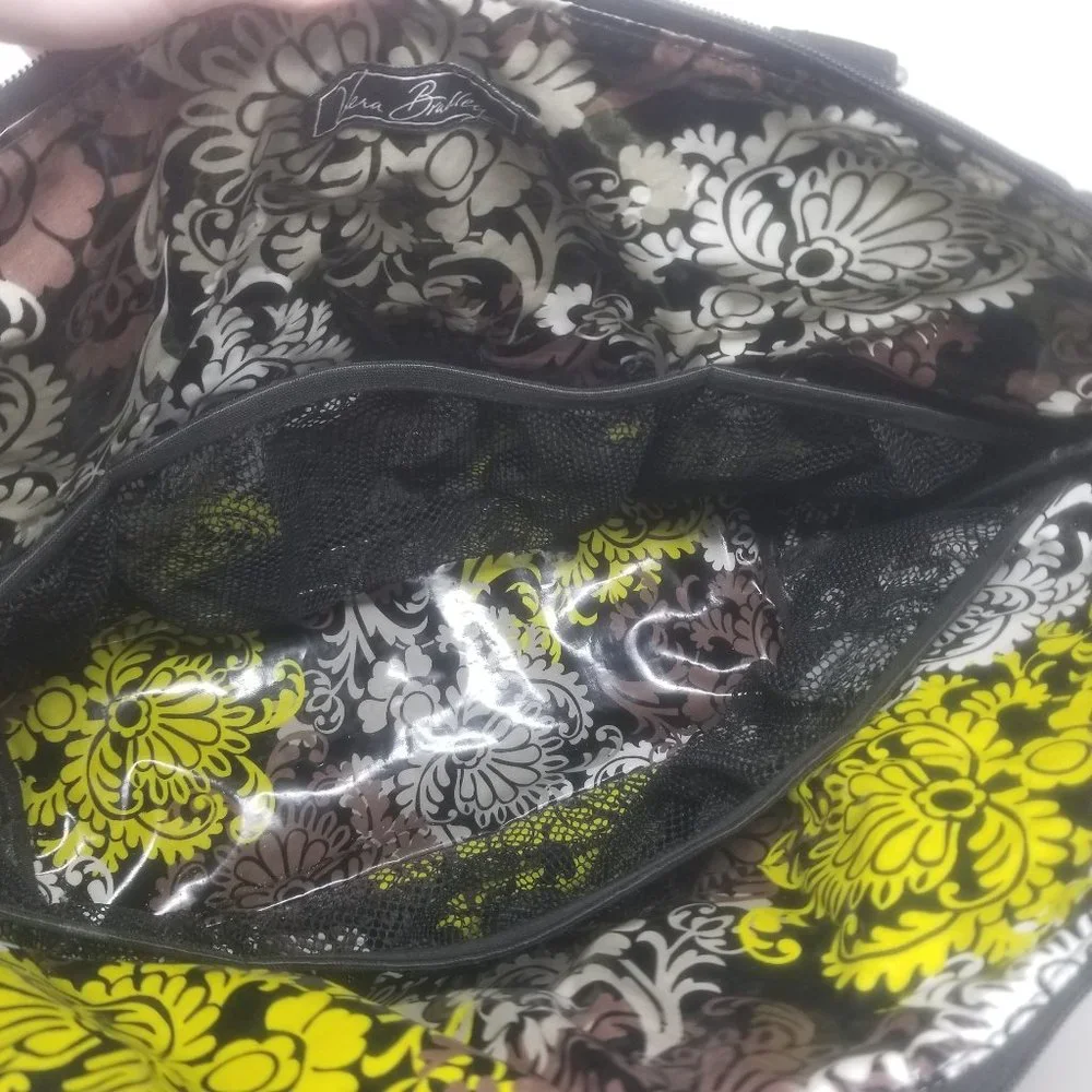 Vera Bradley Ultimate Baby Quilted Performance Twill Black Diaper Bag Change Pad
